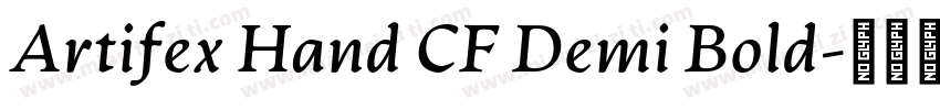 Artifex Hand CF Demi Bold字体转换